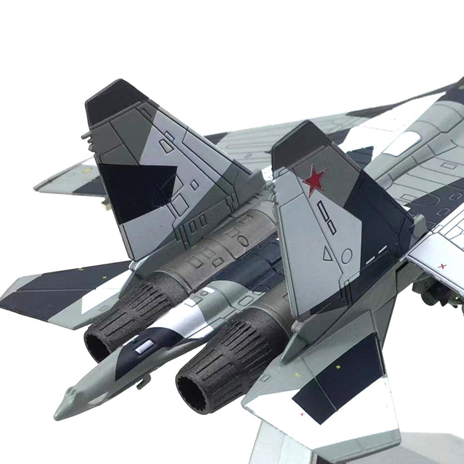 F Fityle 1/100 Sukhoi SU-35 Modello di Aereo da Caccia in Metallo con Decorazione del Supporto 22x14,5 Cm