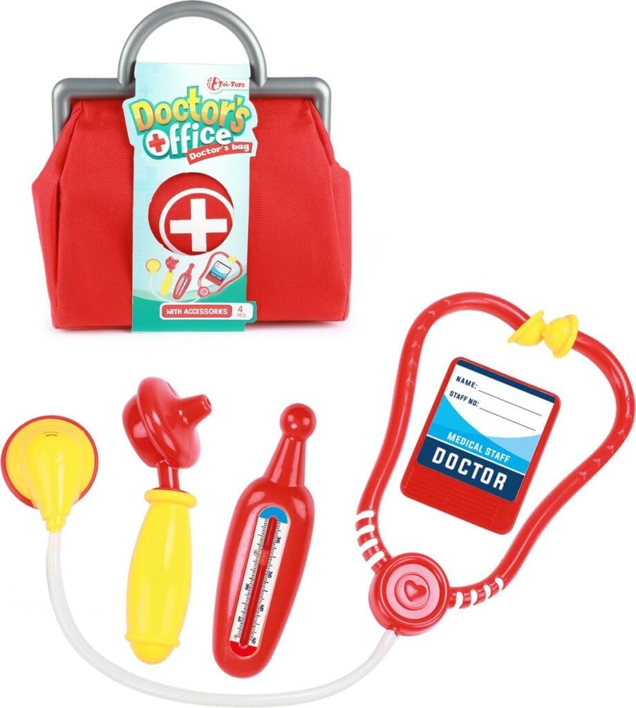 Doktor Kids Accessories Set of 5 Red Doctor Case Doctor Bag 79