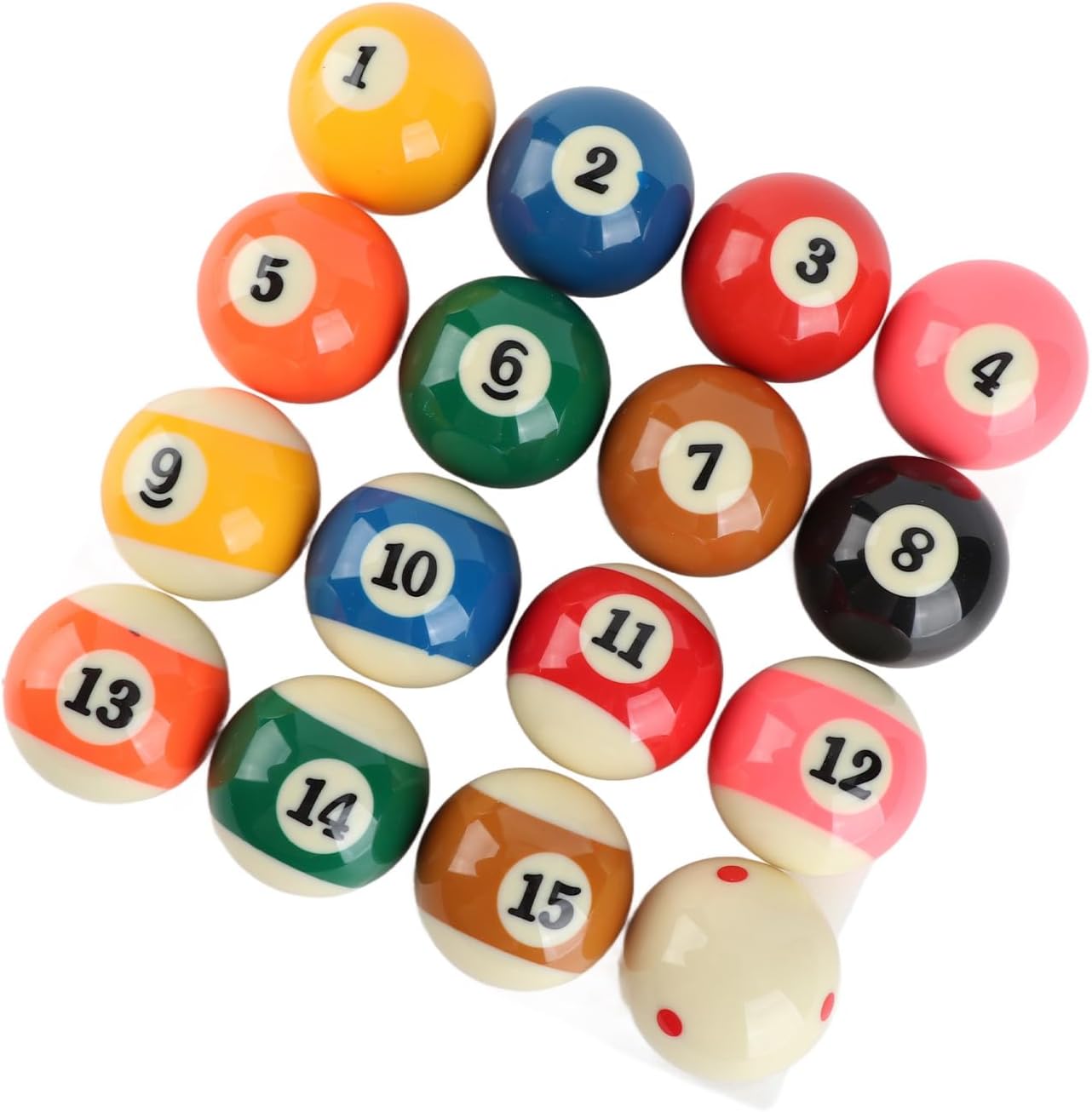 16pcs 57.2mm Standard Billiard Ball Set Professional Small Resin Pool Ball Set