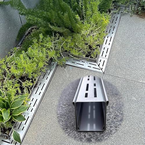 Grille d'évacuation en acier inoxydable durable pour caniveaux extérieurs étroits