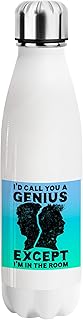 ID Call You A Genius Sherlock Holmes_BEN7156 biała butelka na wodę 46 ml stołówka termos prezent, do jazdy na rowerze zabawny prezent dla mężczyzn i kobiet, napoje sportowe na siłownię, 500 ml