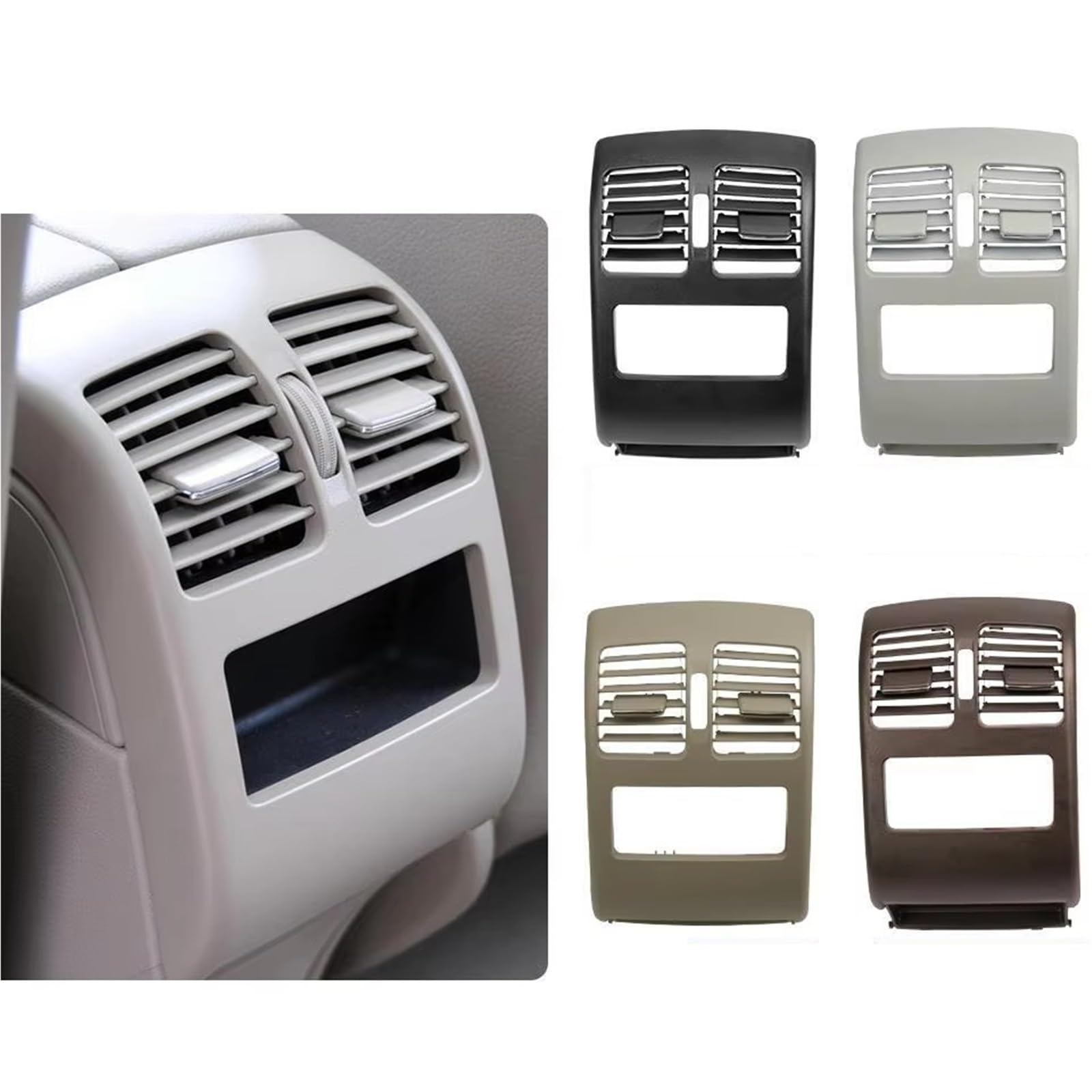 Kompatibel Mit Mercedes Für GLK 2008 2009 2010 2011 2012 2013 2014 2015 Rahmen Für Die Lüftungsdüse Der Fahrzeugklimaanlage OEM: 2048304354(Brown)