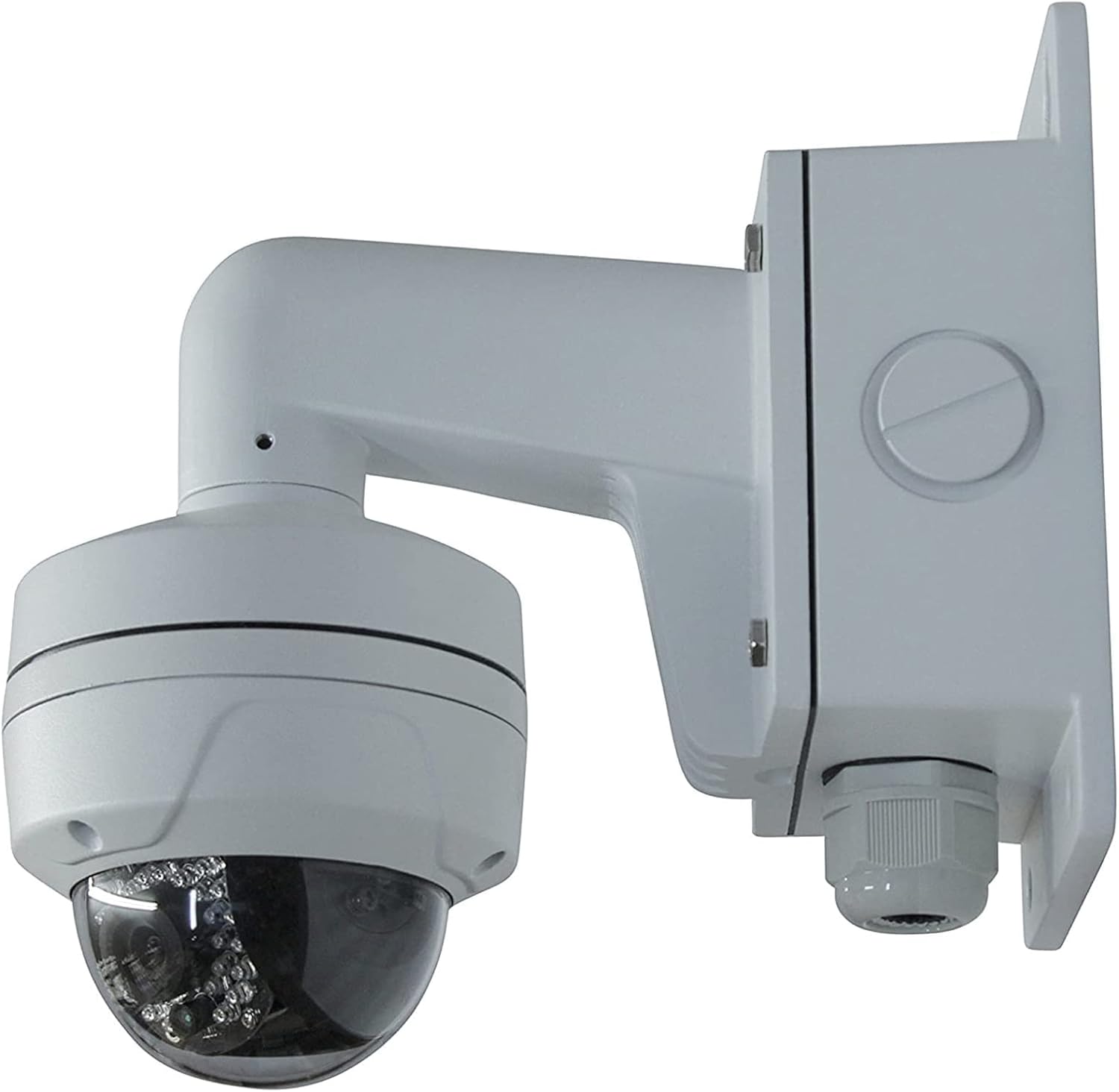 DS-1272ZJ-110B Wall Mount Bracket with Base for Hik-Compatible Dome IP Camera, WMS WML PC110B, White, Pack of 1