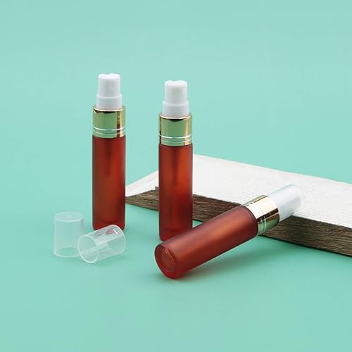 Miniatura 6 de Ellbest Botella vacía de vidrio con atomizador de aceites esenciales de 0.3 fl oz, recipiente recargable de color degradado para perfume, masaje,