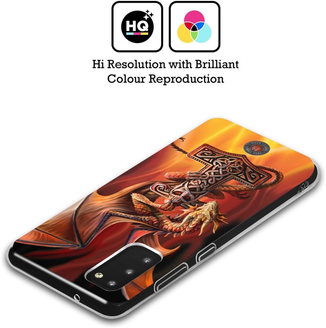 Head Case Designs Officially Licensed Anne Stokes God's Hammer Guardian Dragons Gel Case [Military Grade Protection] Compatible with Samsung Galaxy A01 Core (2020)