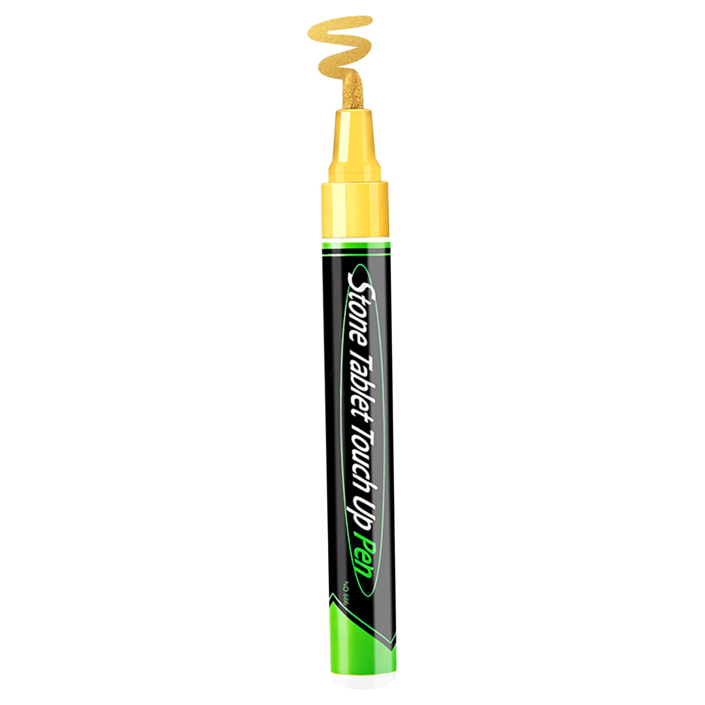 Xdyyjrasa Gold Paint Marker - 2 Pack Waterproof Touch Up Marker, for Restoring Faded Gravestone Inscriptions, 0.12 Inch Tip