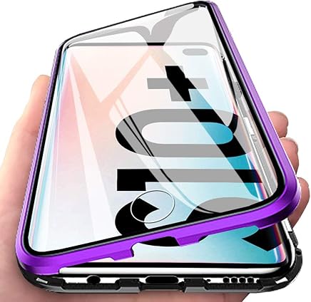 EabHulie Galaxy S10 Plus Funda, Metal Bumper con Adsorci?n Magn?tica + 360 Grados Vidrio Templado Cobertura de Pantalla Completa Carcasa para Samsung Galaxy S10 Plus P?rpura Negro EabHulie Galaxy S10 Plus Funda, Metal Bumper con Adsorci?n Magn?tica + 360 Grados Vidrio Templado Cobertura de Pantalla Completa Carcasa para Samsung Galaxy S10 Plus P?rpura Negro