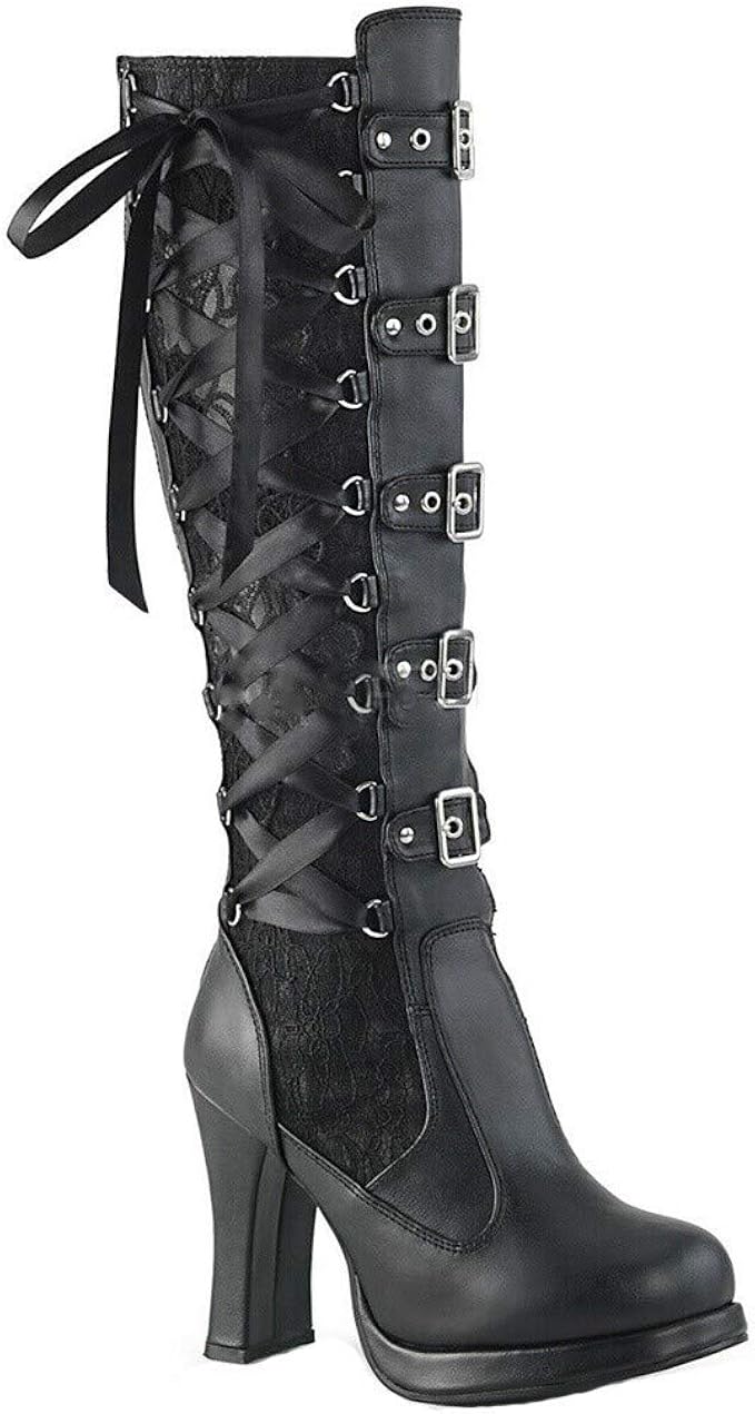 NUSGEAR Stivali Donna con Tacco Interno Donna Cosplay Stivali Stivaletti  Con Tacco Ragazza Eleganti Boots Cuoio Autunno Inverno Scarpe Scarpe per  Donna Alte Zeppa Eleganti : Amazon.it: Scarpe e borse