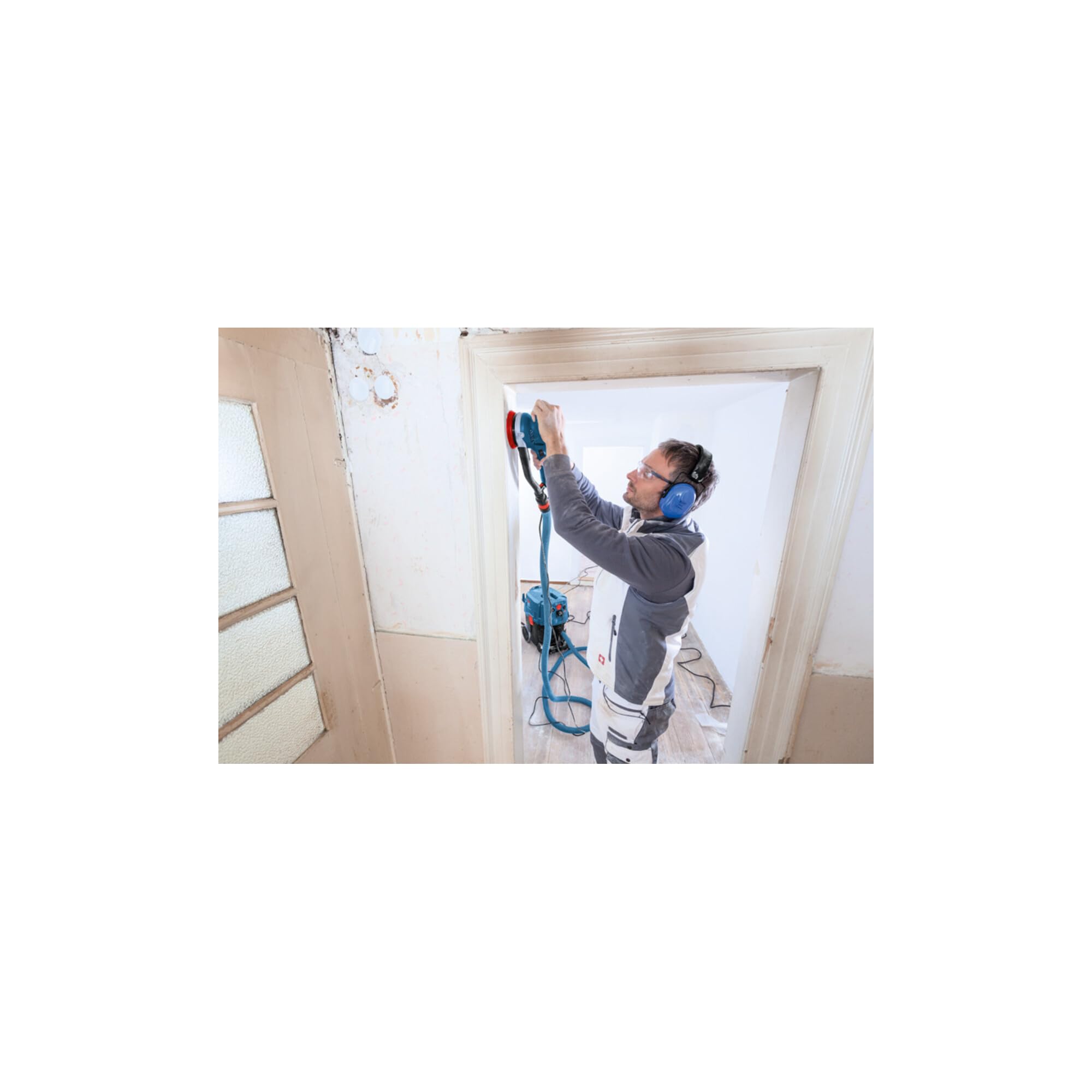 Bosch Professional Exzenterschleifer GET 75-150 (Leistung 750 W, Schleifteller-Ø: 150mm, L-BOXX)