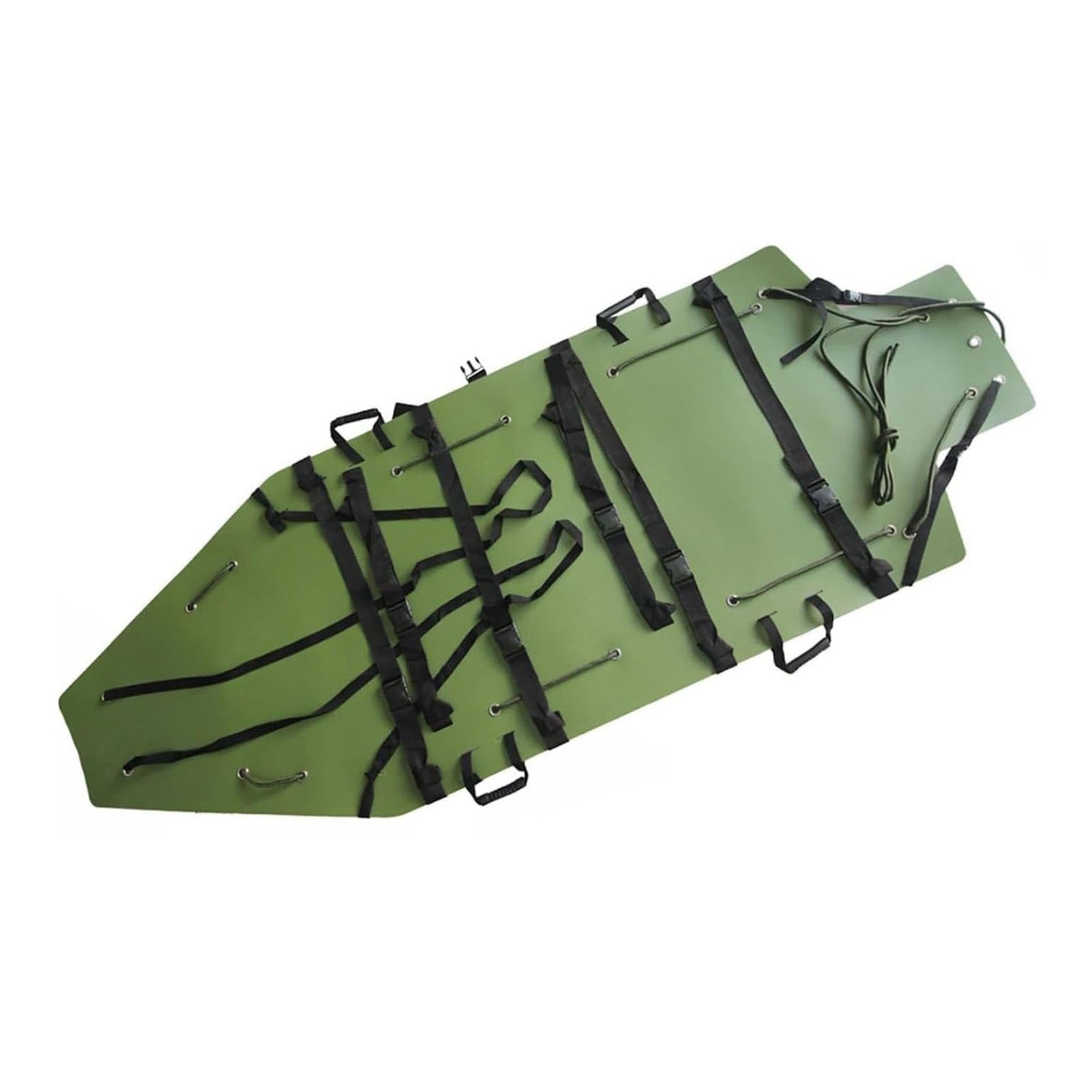 SGKOMN Foldable Emergency Stretcher, Folding Roll Stretcher - Portable Rescue Stretcher, Multifunctional Rescue Basket Stretcher Stretcher, for Patient Transport, Green