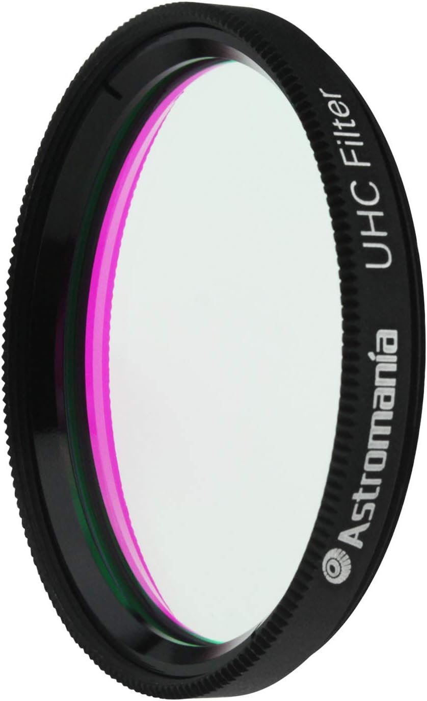 SOLOMARK Filtro telescópico de 1,25 pulgadas, filtro UHC ultra alto, filtro de reducción de polución, mejora el contraste de la imagen para la astrofotografía