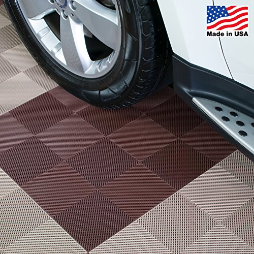 BlockTile B2US4630 Deck and Patio Flooring Interlocking Tiles Perforated Pack, Gray, 30-Pack