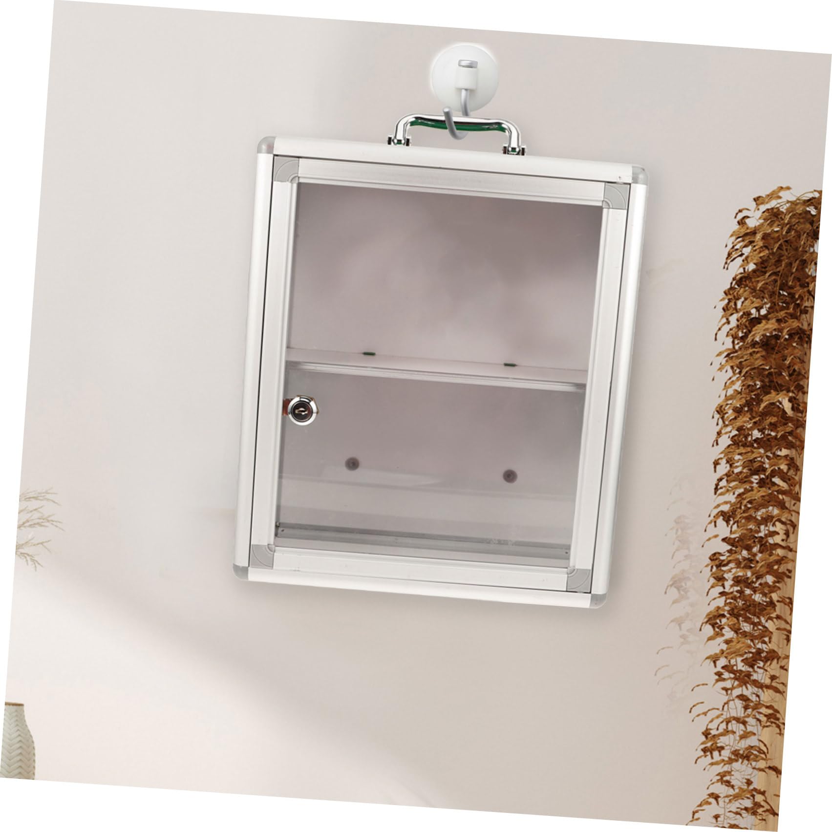 Botiquín de Pared para Primeros Auxilios Gran Capacidad, Diseño Montado en Pared, Material Acrílico y Aleación de Aluminio, Adecuado para Casa y Coche