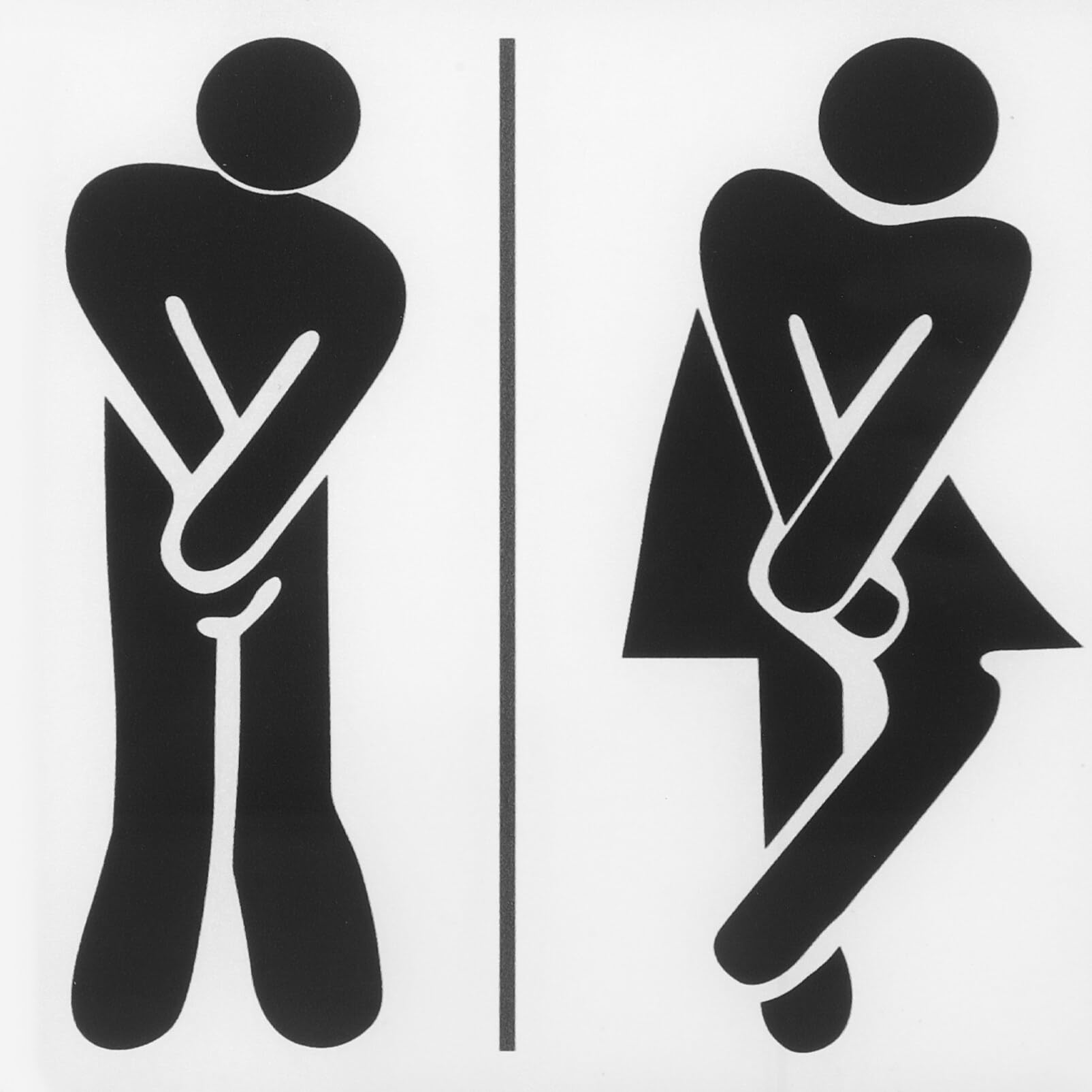 Adesivi WC Uomo/Donna In Acrilico - 100x100mm, Autoadesivi, Blu, Per Bagni Pubblici - Foto 7