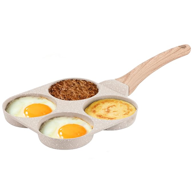 CAROTE Non Stick Appam Maker Uttappa Tawa (4-Cavities), Granite Uttapam Pan, Gas&Induction Compatible, 18cm, PFOA Free at Rs. 665