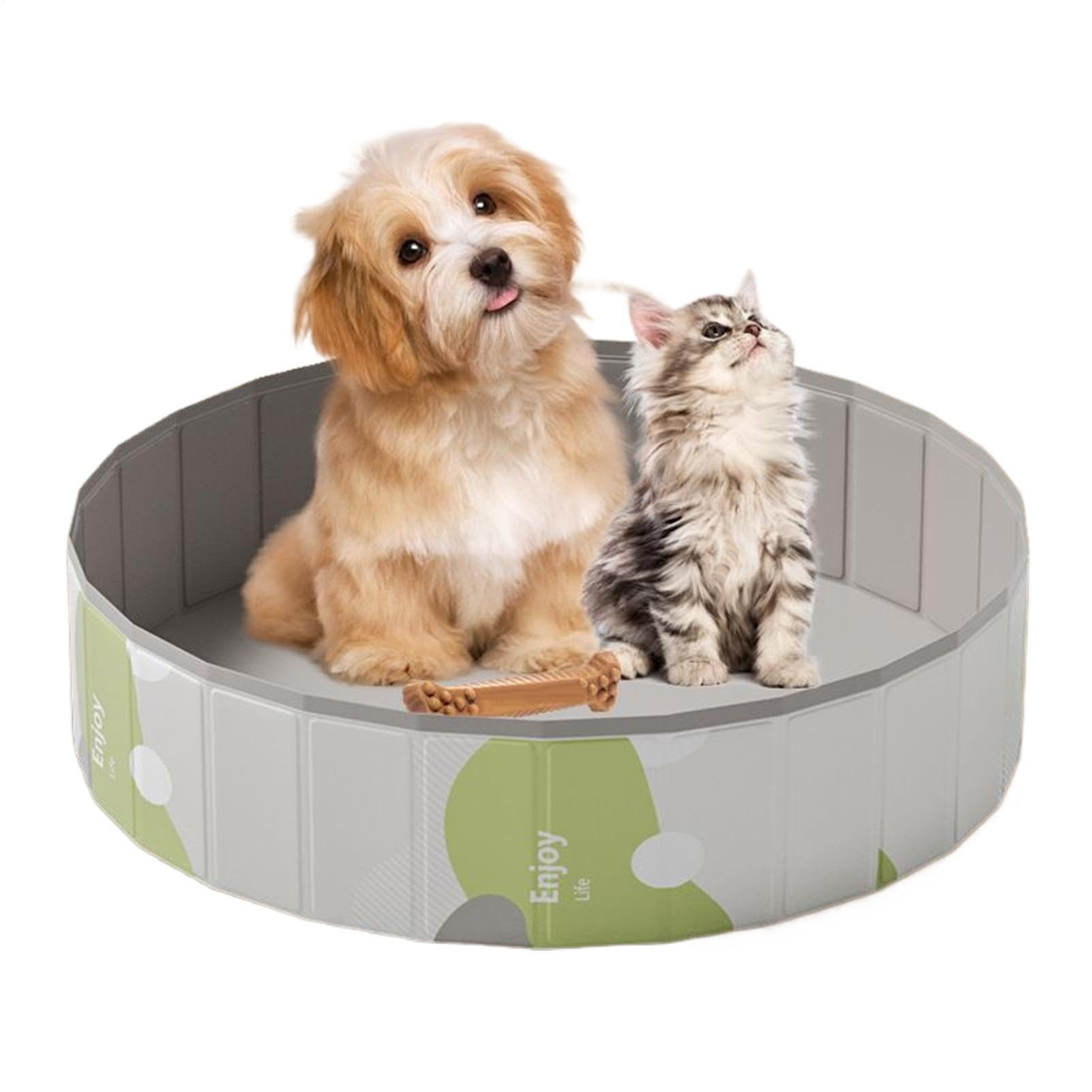 Foldable Dog Pool - Portable Non Inflatable Dog Paddling Pool — image 1