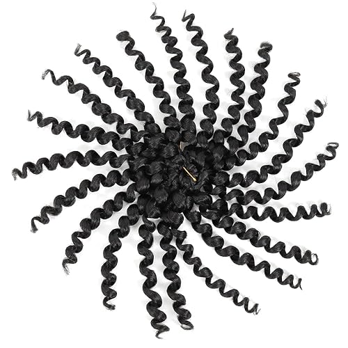 Miniatura 6 de 3 paquetes de cabello de ganchillo jamaicano con rebote, 2 trenzas de ganchillo rizadas, varita rizada, de 8 pulgadas, extensiones de cabello