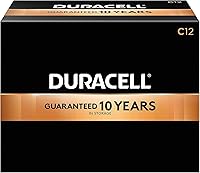 Duracell CopperTop C Alkaline Batteries, 12-Pack | Long-Lasting Power, Recloseable Package for Remotes, Flashlights & Toys