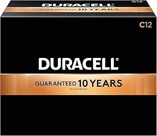 Duracell - CopperTop C Alkaline Batteries with recloseable package - long lasting, all-purpose C battery for household and business - Pack of 12