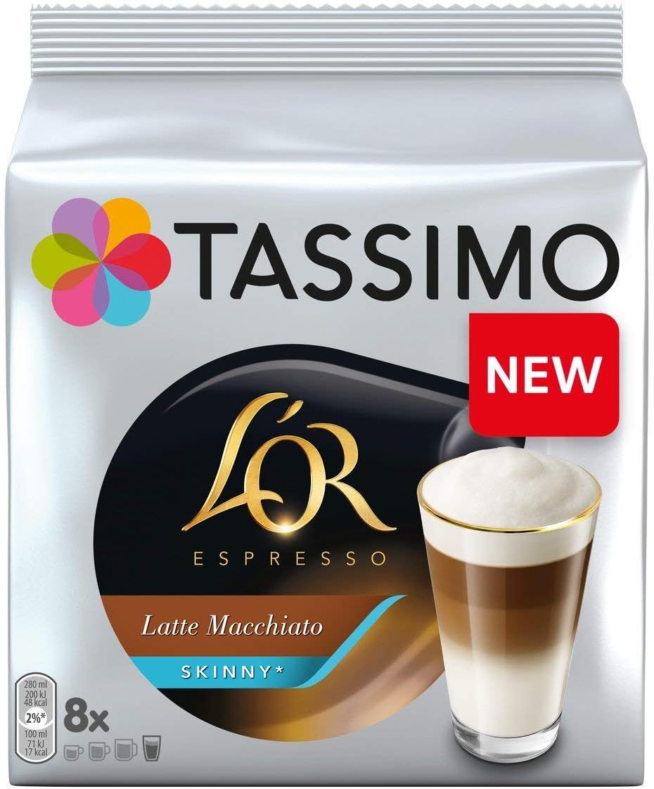 Tassimo L'OR Latte Macchiato Skinny Coffee Pods 8 Servings Amazon.co