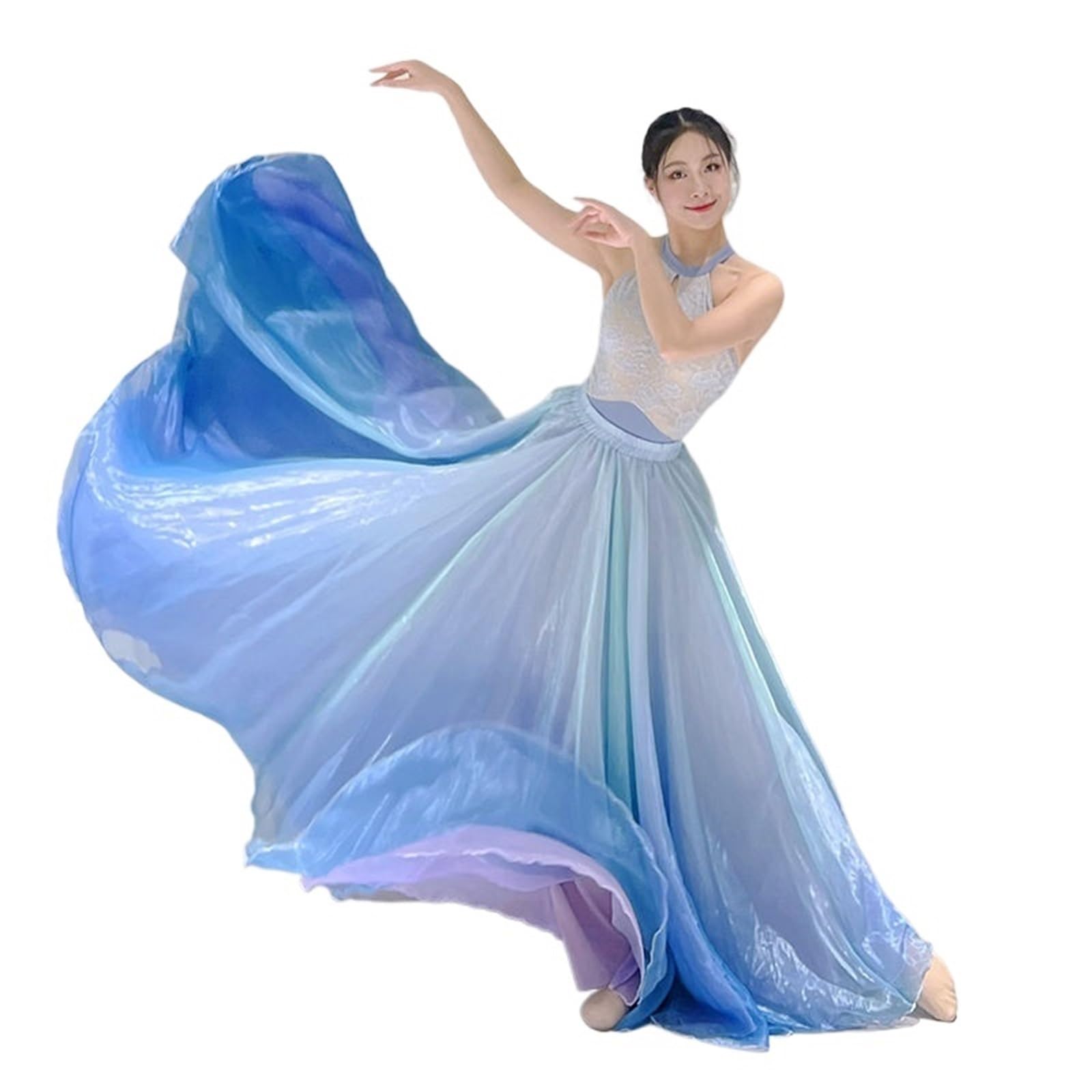 Faldas de Ballet for Mujer, Falda de Tul de Gasa, Disfraces de Baile, Vestido de Entrenamiento for Adultos, Vestido de práctica de Vientre de 360 Grados(XL)