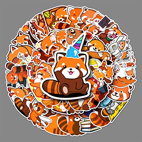 Cute Red Panda Stickers, 50pcs Waterproof Cartoon Panda Stickers for Water Bottle Laptop, Car, Motorcycle, Bicycle - Image 2