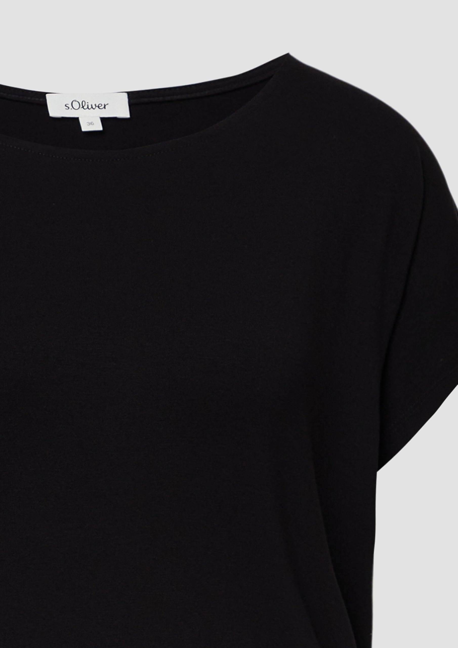 s.Oliver Fließendes Jersey-Shirt mit überschnittenen Schultern