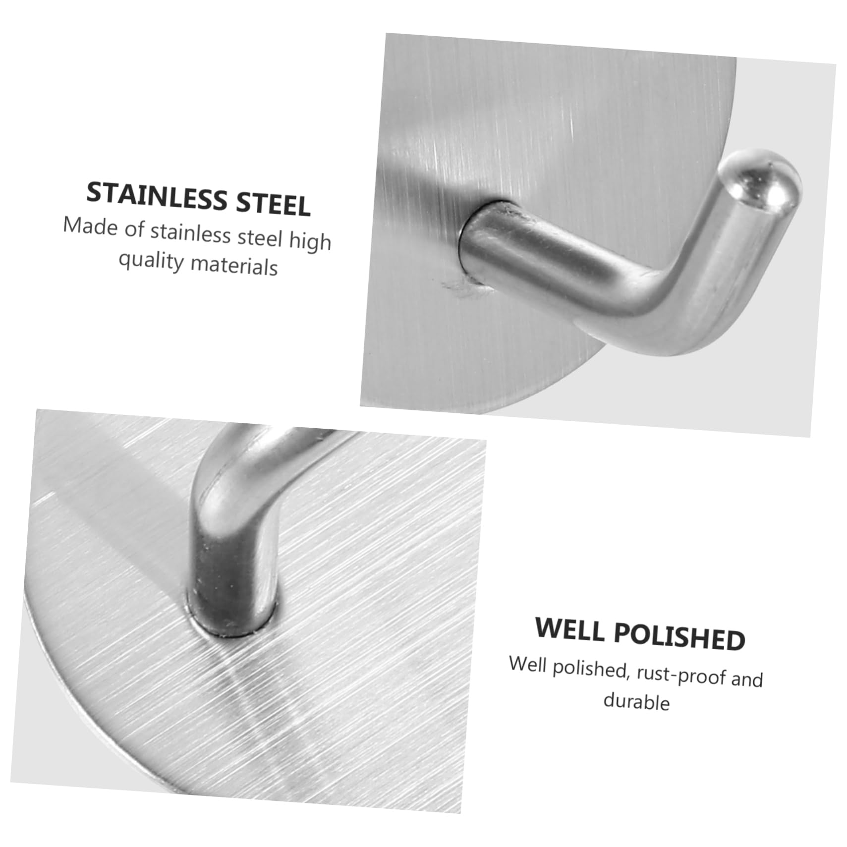 DOITOOL 12pezzi Ganci Adesivi Acciaio Inossidabile Da Impermeabili e Resistenti Per Appendere Asciugamani e Accesorii Cucina e Bagno