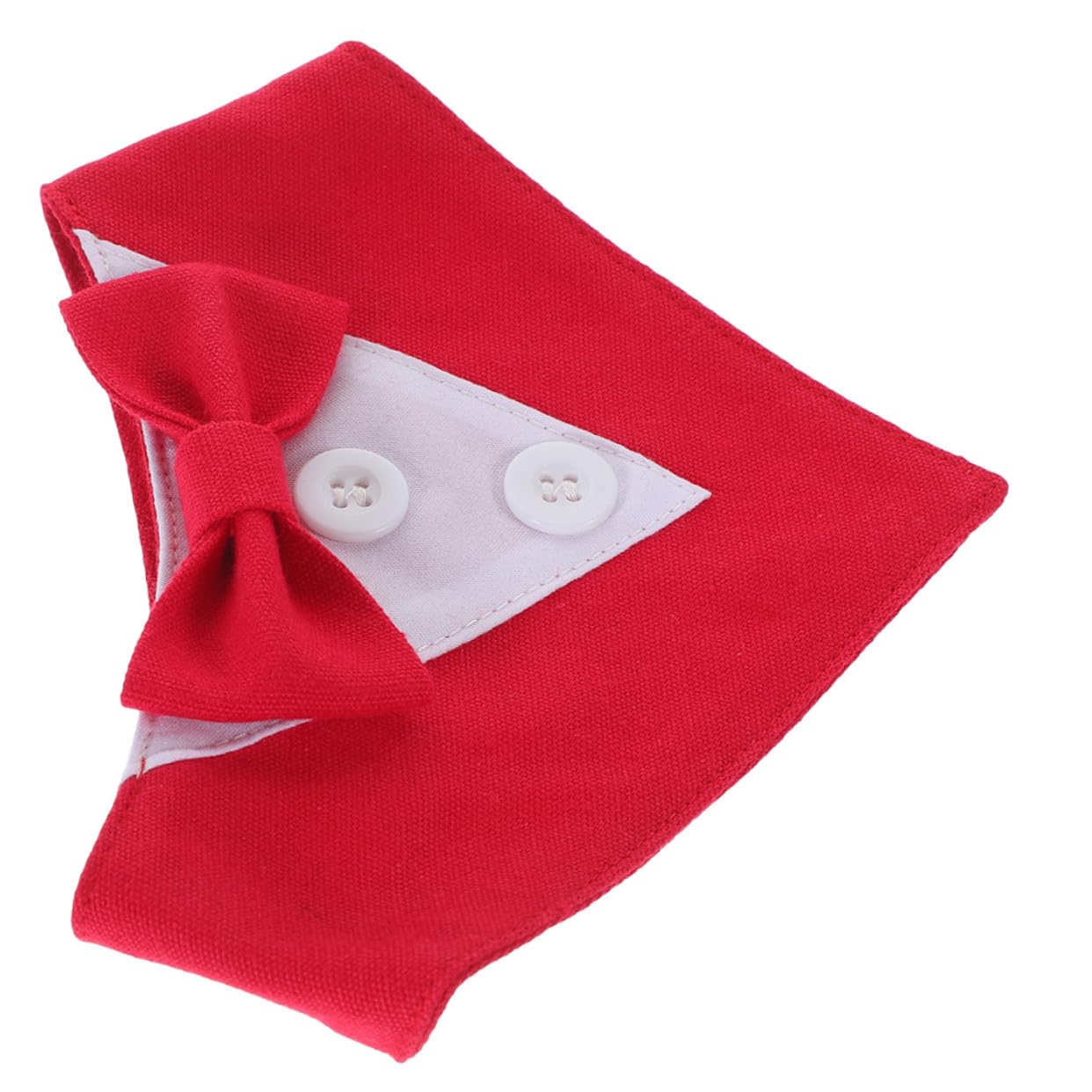 VICASKY 5 Pièces Bandana Chien Réglable Triangle avec Nœud Foulard Salivaire pour Chiots Accessoire Élégant pour Animaux de Compagnie Rouge S