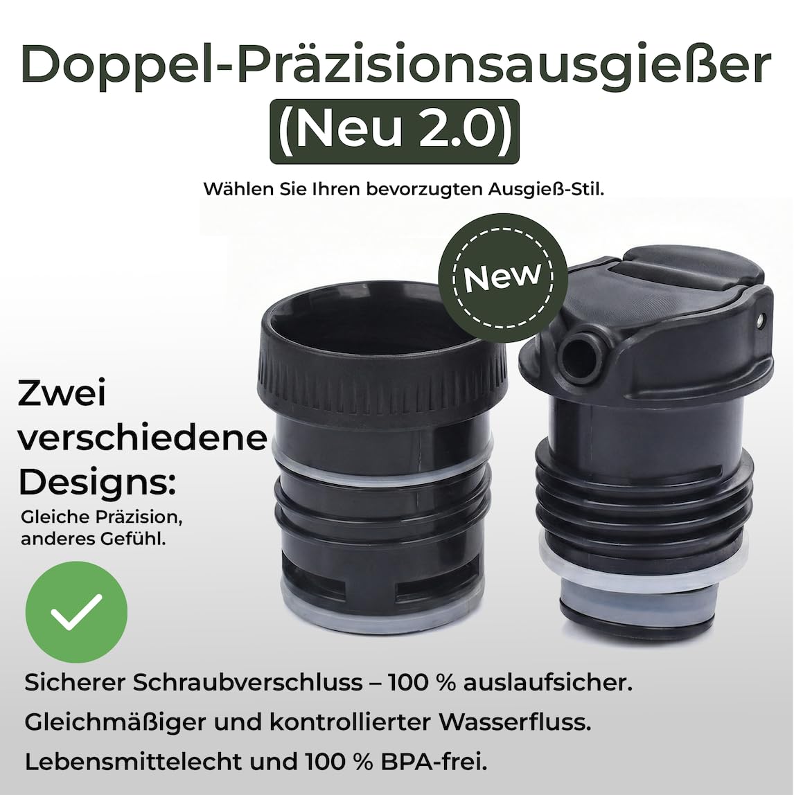 Set Mate Argentino Completo BOTTOSO (1L) - Kit con Thermos Acciaio Inox Doppia Parete 12h Caldo - Include Tazza Mate, Cannuccia (Bombilla), 2 Beccucci Anti-Goccia e Scovolino - Idea Regalo Originale
