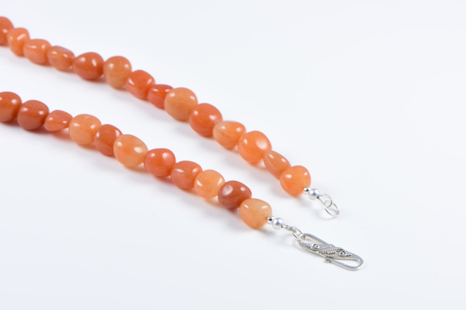 collana da donna in stile classico con gemme semi-preziose di agata da 48,2-50,8 cm di lusso realizzata a mano/annodata a mano