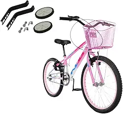 Bicicleta KOG BIKES Aro 20 Infantil Em Aluminio Feminina com Cestinha e Rodinha