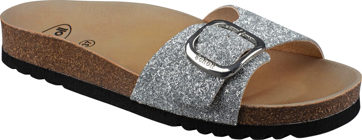 Scholl Women's Kathleen Sandal, Silver, 5 UK