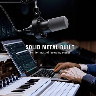 FIFINE Recording XLR/USB Microphone Studio Dynamic Podcast Cardioid Microphone for Vocal Voice-Over Music Streaming Gaming, with 3.5mm Headphones Jack, Mute Button, Black Metal Mic-K688