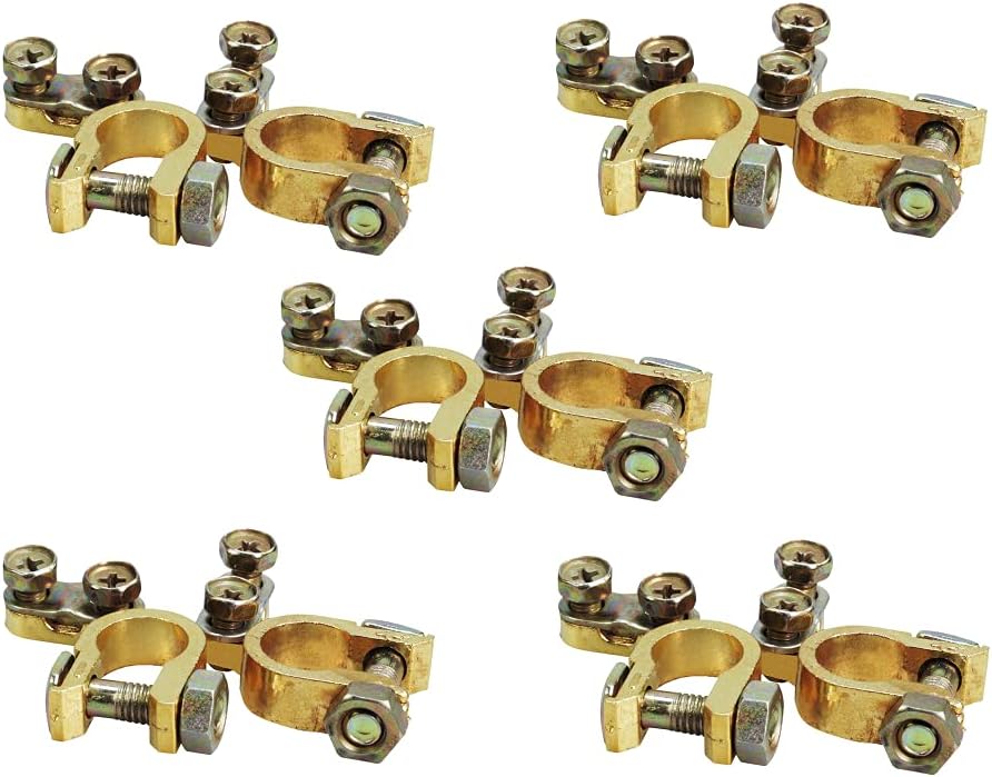 Offgridtec® battery pole clamps set, plus and minus