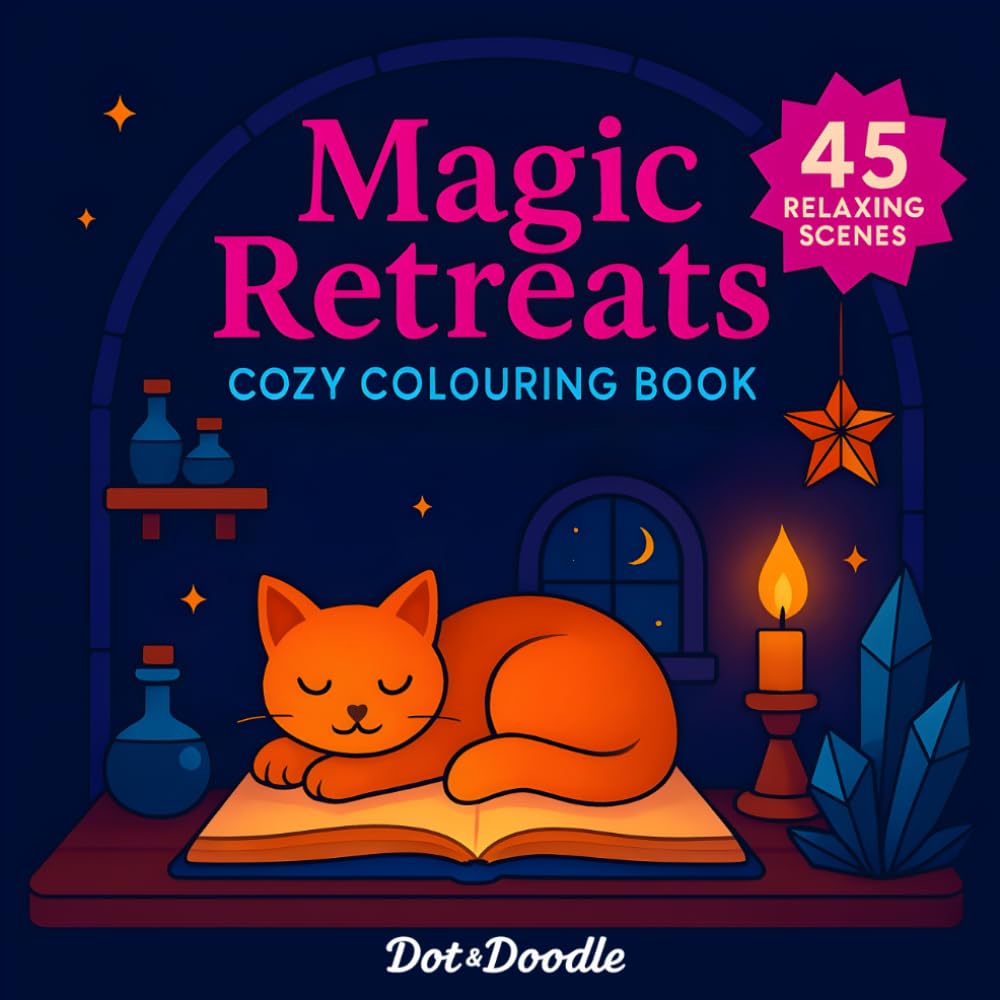 Magic Retreats: Colouring Book for Adults & Teens Featuring Whimsical Worlds, Potions & Relaxing Magical Scenes