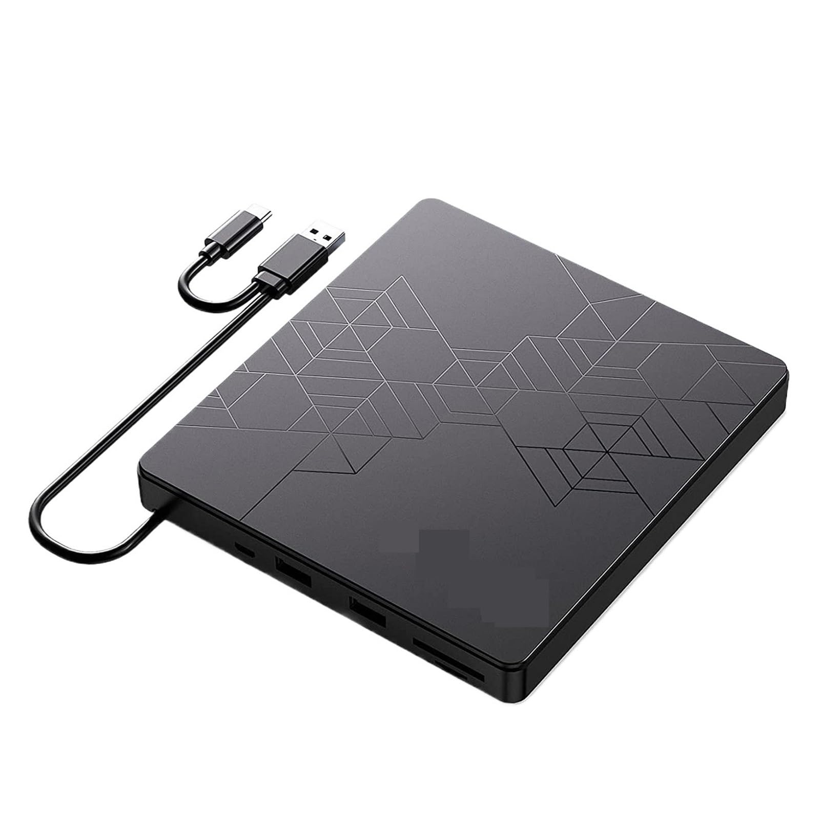 Lecteur DVD externe USB et graveur de bureau avec lecteur de carte TF SD pour ordinateur portable