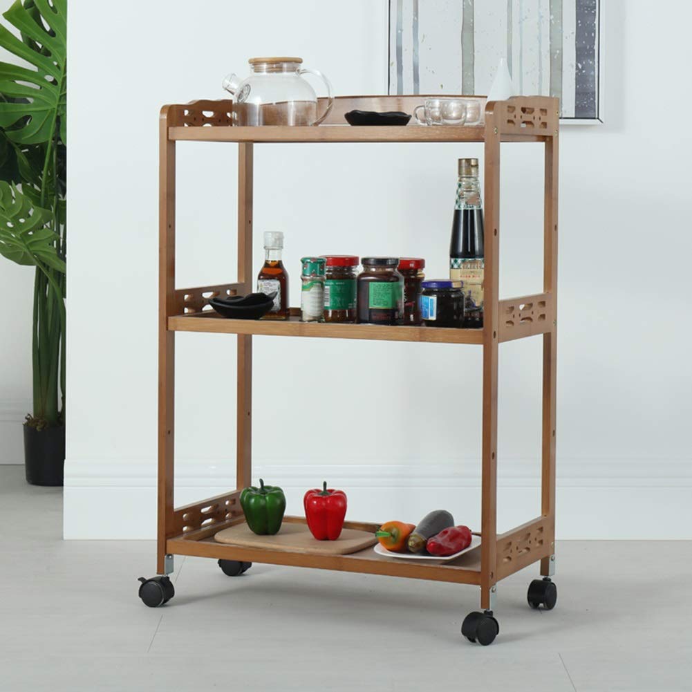 Carrelli Portavivande Multifunzione, Carrelli Bar, Soggiorno, Design con Corrimano A 3 Strati, Facili da Spingere E Tirare, Impermeabili, 2 Misure, Cucina, Marr