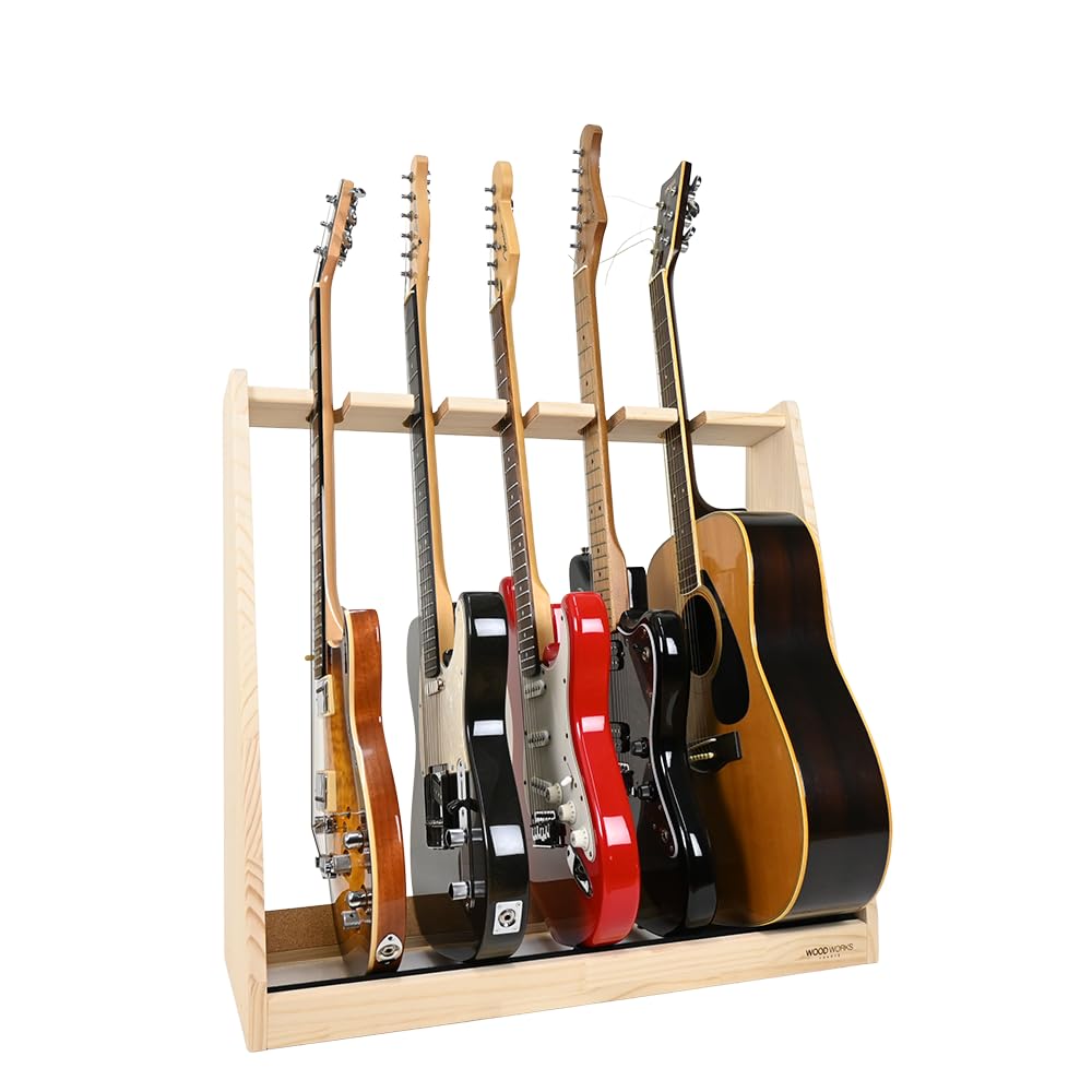 Amazon.co.jp: WOODWORKS 日本製 ギタースタンド エレキギター用 5本掛 Amazon.co.jp: WOODWORKS 日本製 ギタースタンド エレキギター用 5本掛
