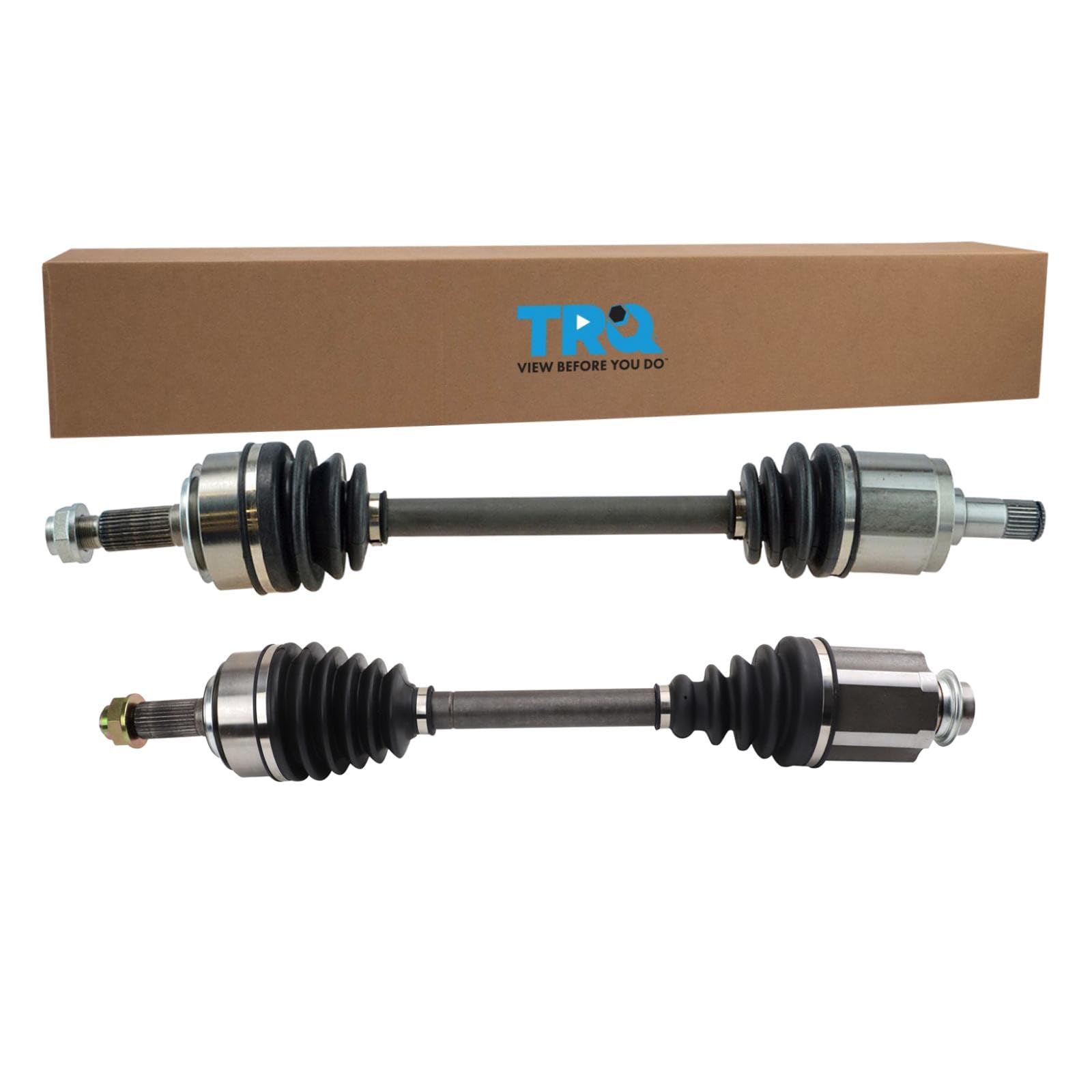 TRQ Front 2 Piece CV Axle Shaft Assembly Set