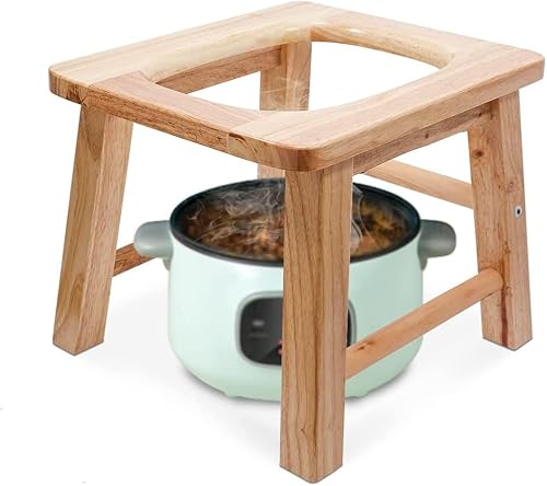 Asiento de vapor Yoni de madera con cuatro patas, silla de vapor V vapor en Hom eattachment H 14.7 pulgadas, asiento yoni para mujer v vapor (sin