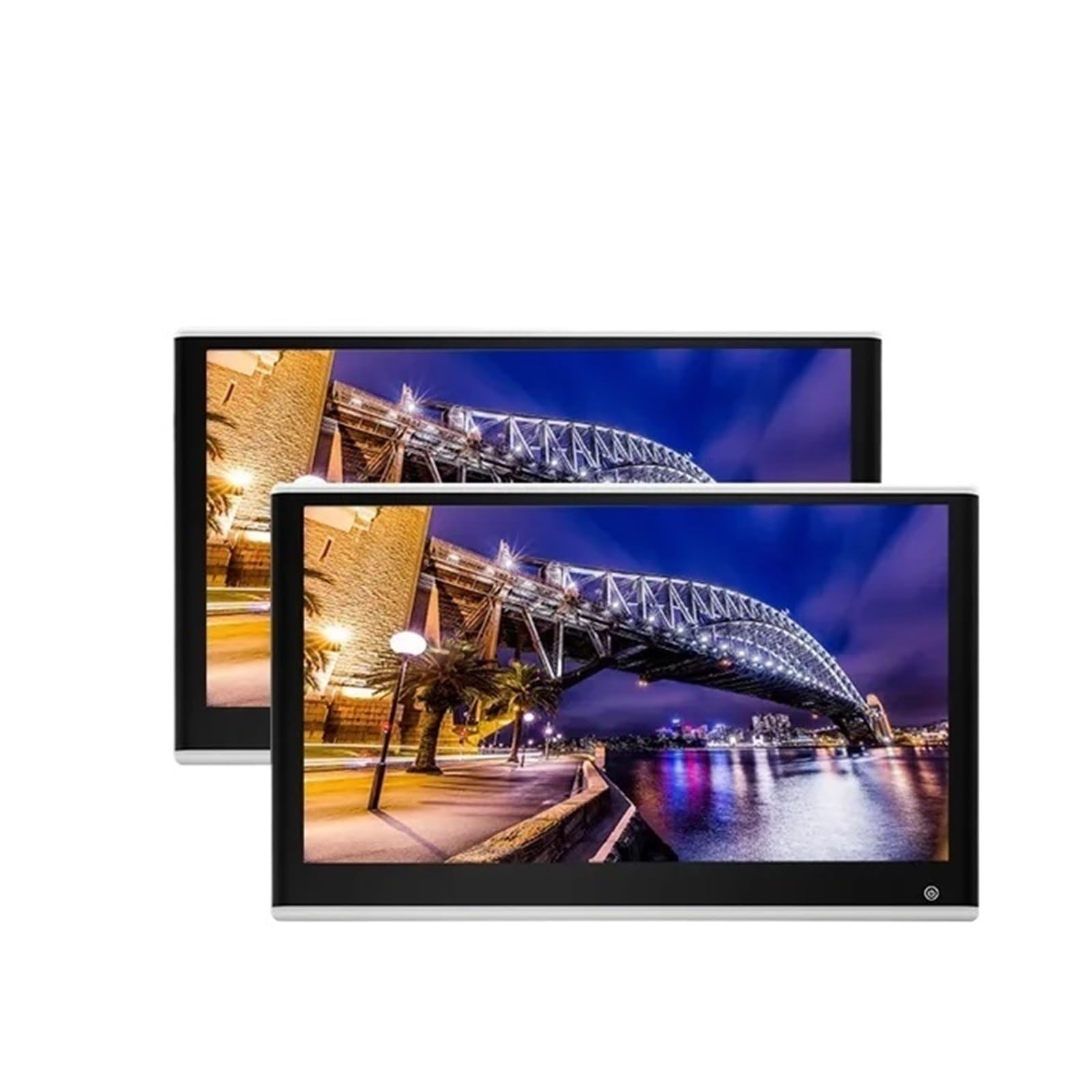 13.3 Inch Car TV Headrest Monitor 4+64G Touch Tablet Multimedia Movie Player Support Headset/HDMI in+Out/Mirroring (332 Silver 13 Inch 2)