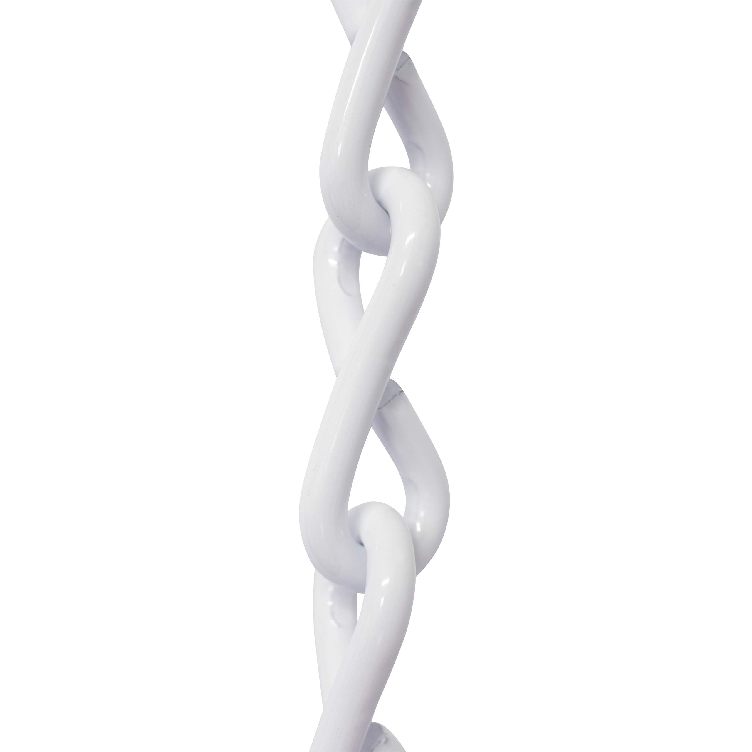 RCH Hardware CH-S50-06-WHT Steel Basket Chain 5 Gauge, White (1 Foot)