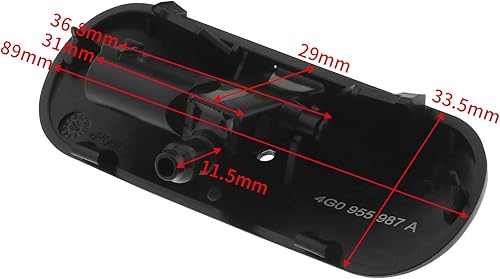 Miniatura 4 de SING F LTD Boquilla 4G0955987A de la lavadora del parabrisas delantero del coche del lado izquierdo compatible con Audi A6 2011-2018 Piezas