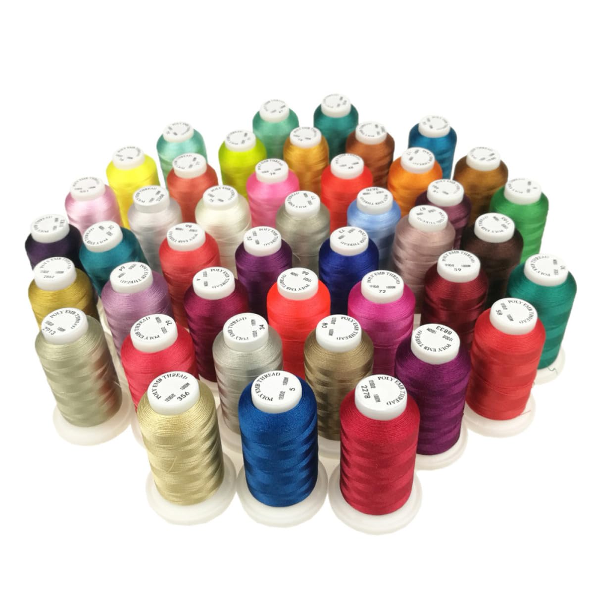 Hilo de Bordar de Poliéster para 120d/2, 500m, 4 Colores