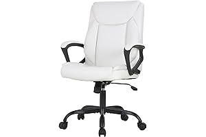 PayLessHere White Office Desk Chair with Ergonomic Design and Comfort