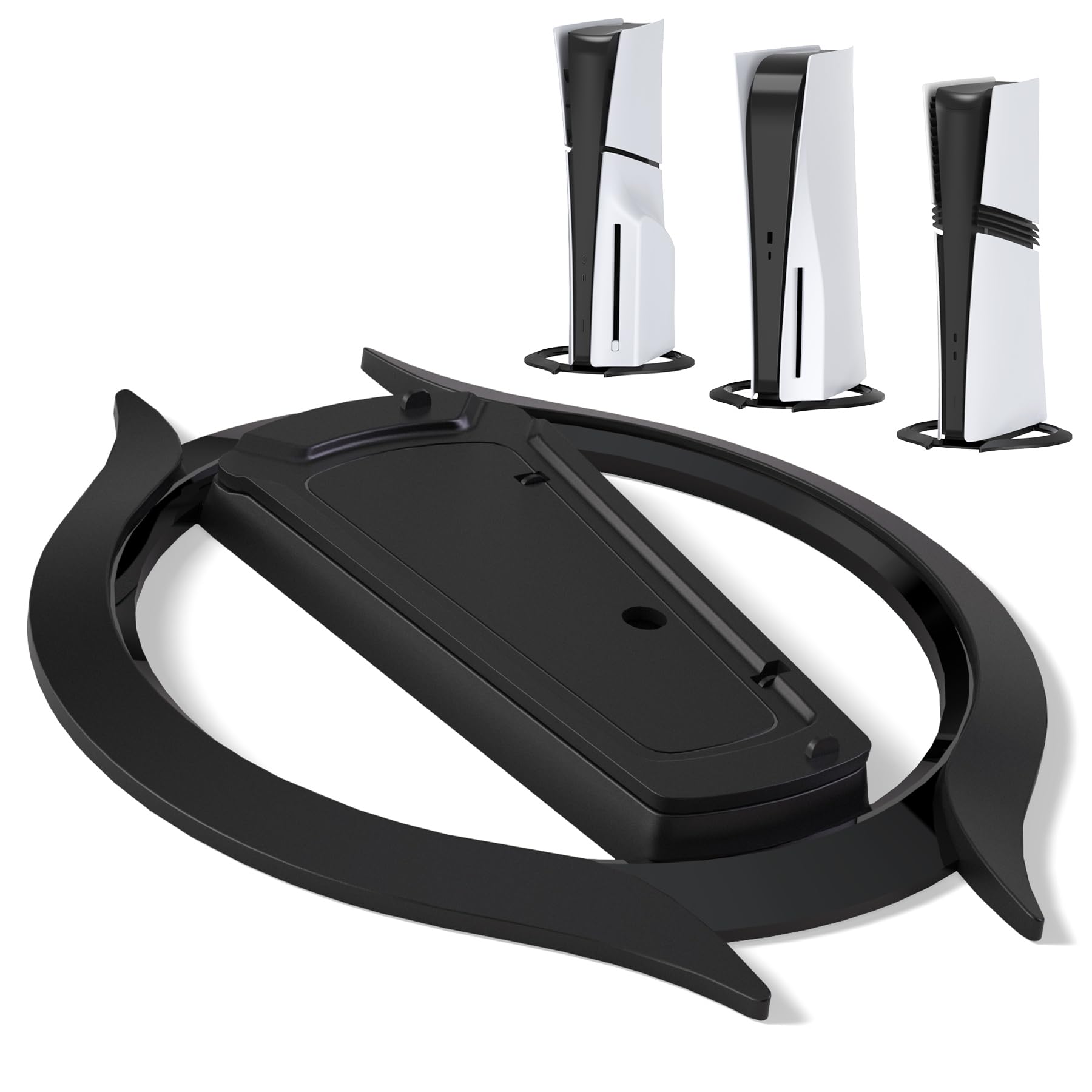 PlayVital Vertical Stand for ps5 Slim Pro Standard Console Disc Digital Space-Saving Holder Base Accessories for ps5 Pro