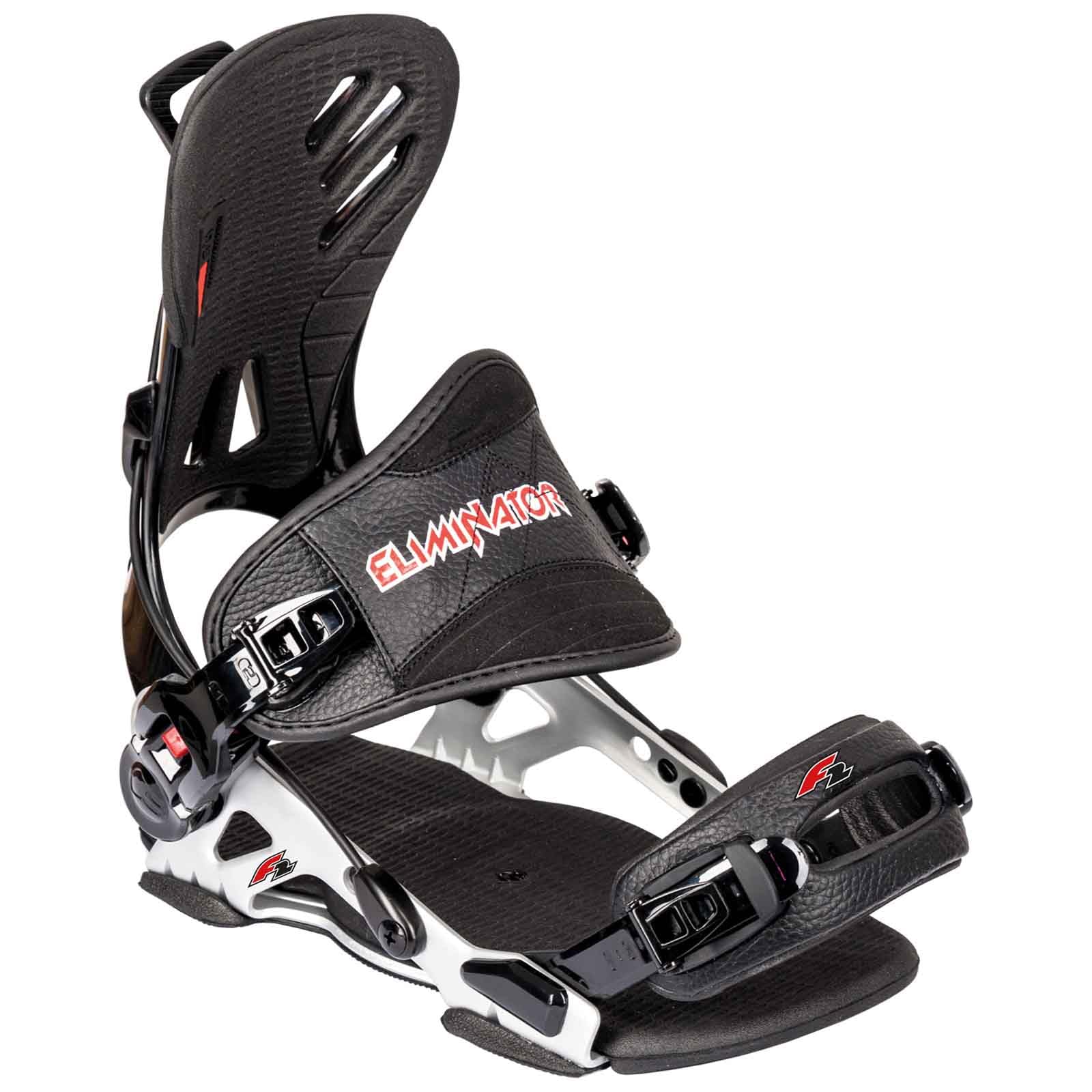 F2 Snowboard Soft Bindung - Eliminator Carve Fastec Silber - Größe wählbar