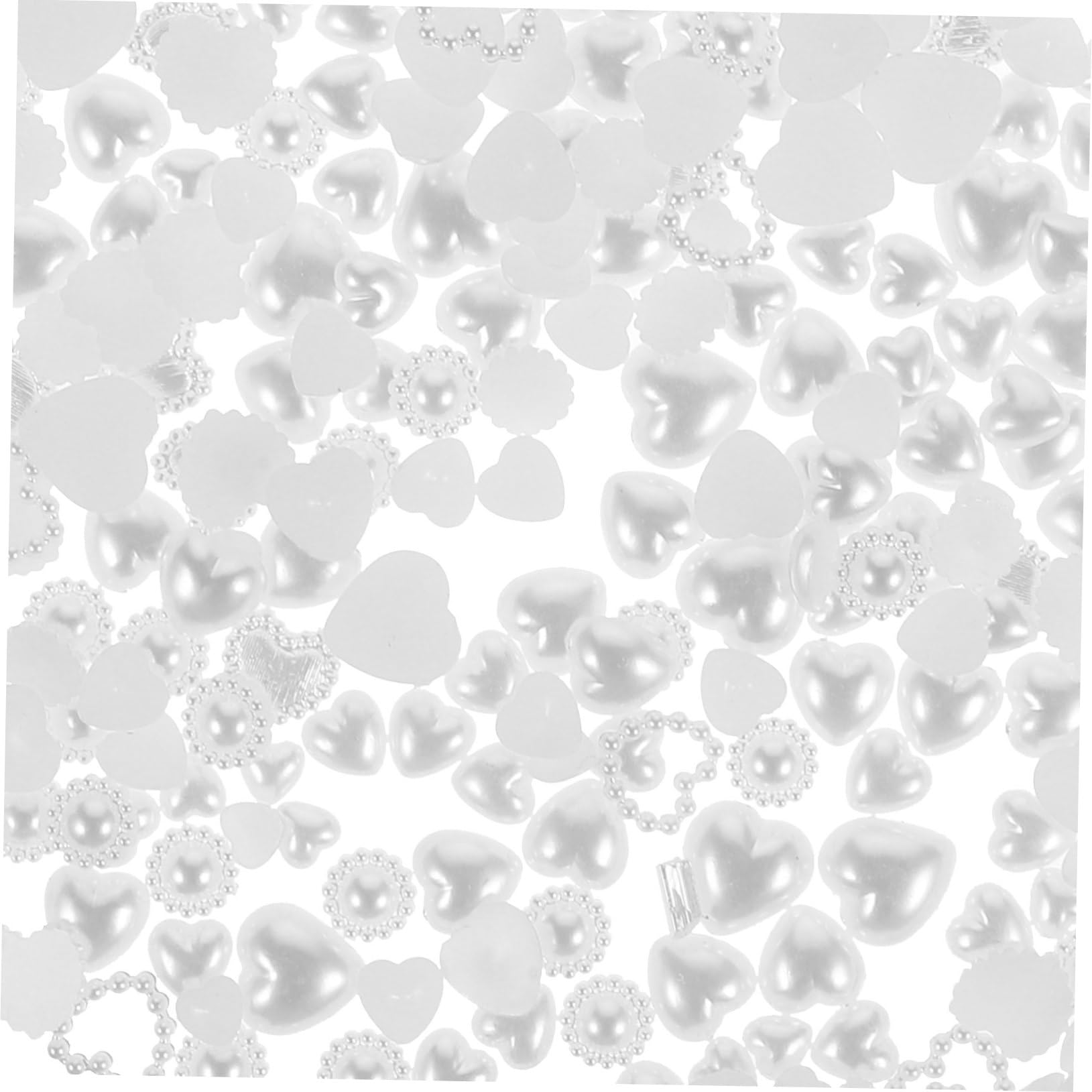 BESTYASH 5 Pezzi Accessori Per Unghie Di Perle Decorazioni Fascino Unghia Mini Ciondolo Arte Ciondoli Per Il Design Delle Unghie Ciondoli Per Unghie Luccicanti Bianca Plastica