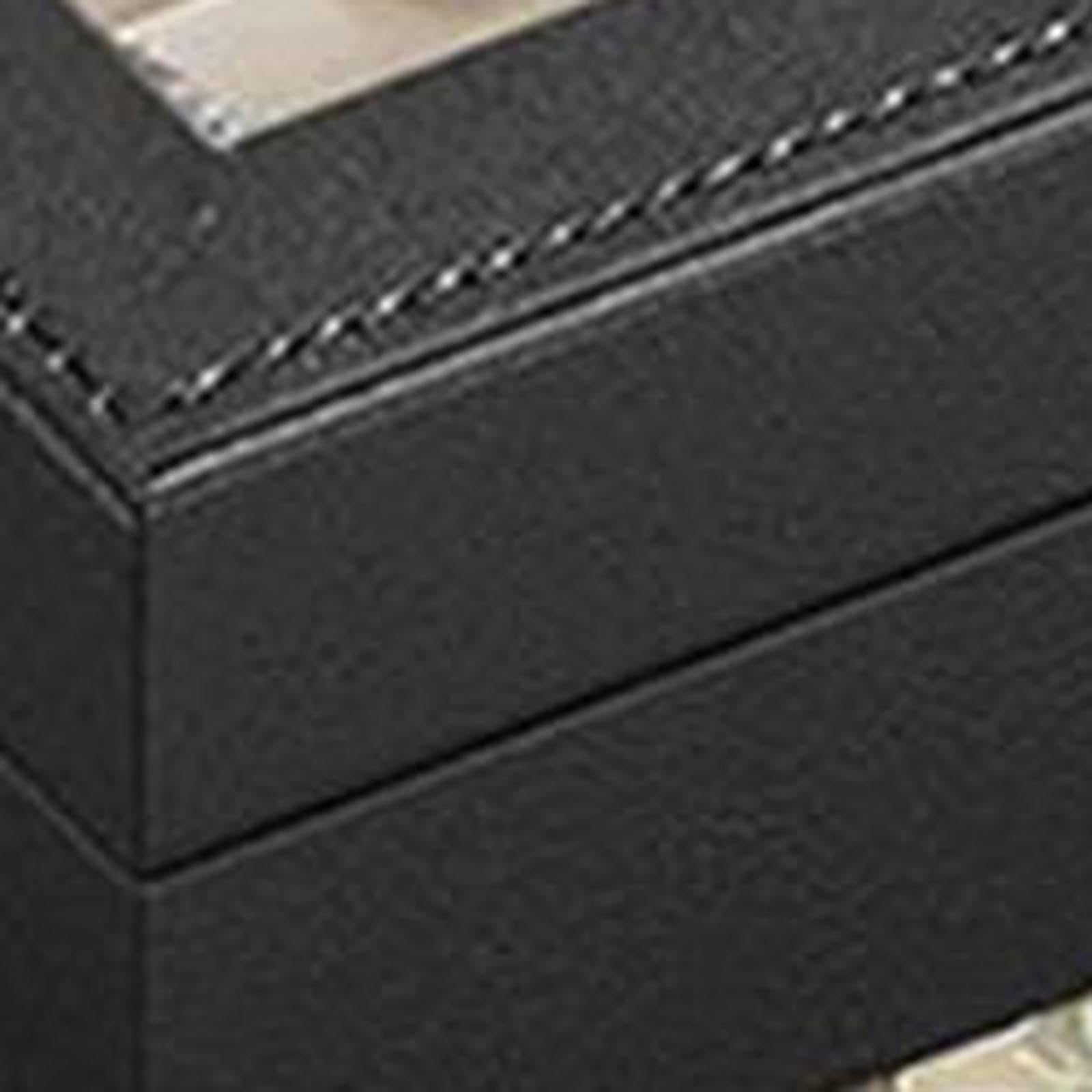 Portaoggetti Gioielli Custodia Gioielli Vassoio Gioielli Box Espositore Multi Scomparti Sovrapponibile Pelle PU Protezione Morbida Adatta per Donne AR, Nero